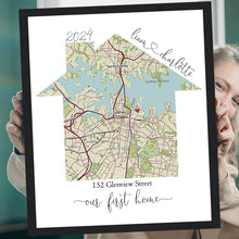 Load image into Gallery viewer, Personalized Home Map – The Perfect Gift for Every Special Occasion