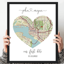 Load image into Gallery viewer, Custom Map of Your Heart - The Perfect Gift for Any Special Occasion
