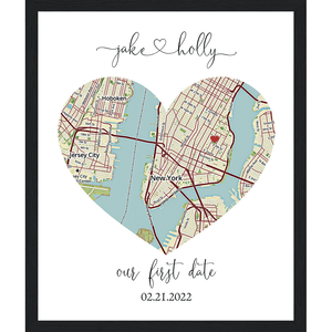 Custom Map of Your Heart - The Perfect Gift for Any Special Occasion
