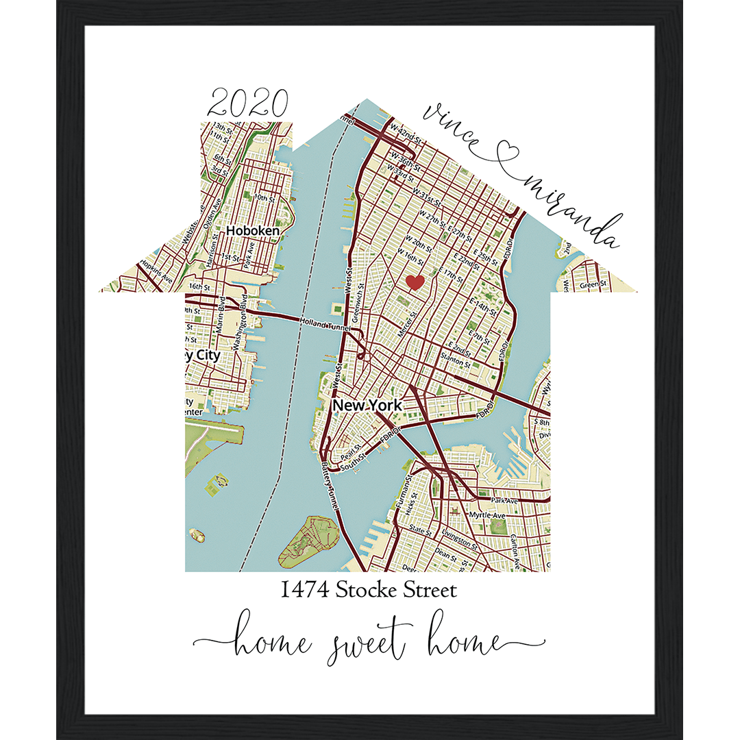 New Home Key Map Wall Art, Gifts For New Homeowners, New Home Gift Ideas -  Best Personalized Gifts For Everyone