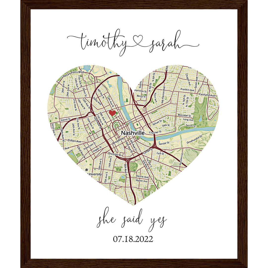Custom Heart Map Personalized Custom Heart Map - The Perfect Gift for Any Occasion – Map ...