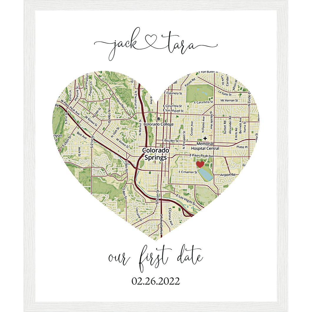 Custom Map of Your Heart - The Perfect Gift for Any Special Occasion