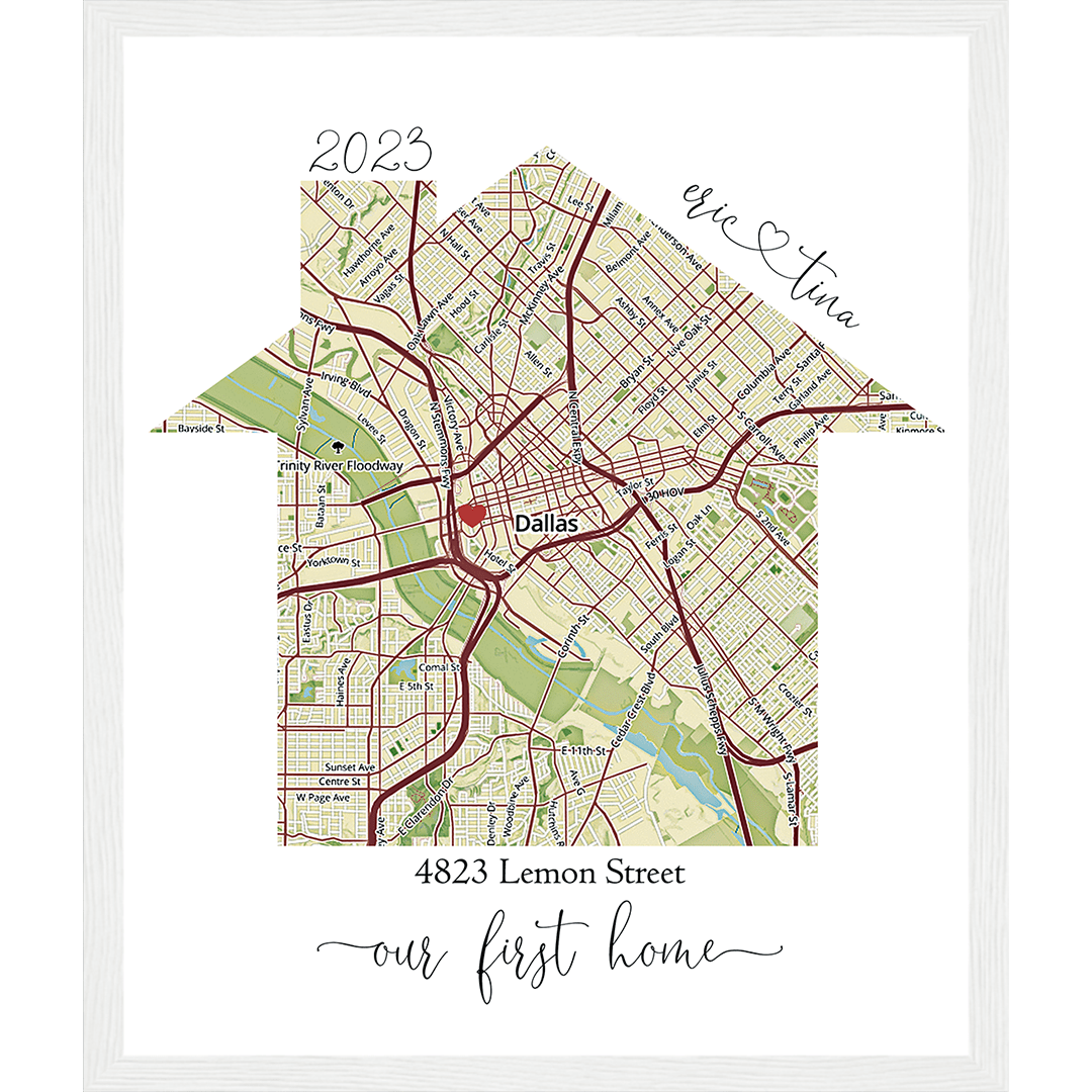 Personalized Custom Home Map - The Perfect Gift for Any Occasion β Map ...