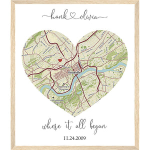 Custom Heart Map Personalized Custom Heart Map - The Perfect Gift for Any Occasion – Map ...