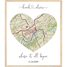 Load image into Gallery viewer, Custom Map of Your Heart - The Perfect Gift for Any Special Occasion
