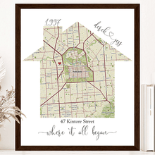 Load image into Gallery viewer, Personalized Home Map – The Perfect Gift for Every Special Occasion
