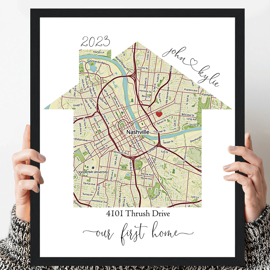 Personalized Custom Home Map - The Perfect Gift for Any Occasion β Map ...
