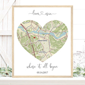 Custom Map of Your Heart - The Perfect Gift for Any Special Occasion