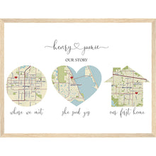 Custom Map of Your Story - The Perfect Anniversary & Wedding Gift